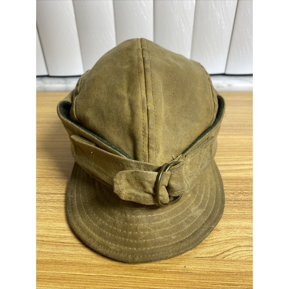 Vintage 70's 80's Filson Wildfowl Hat Mackinaw Wool Lined USA Made Fits L 22"